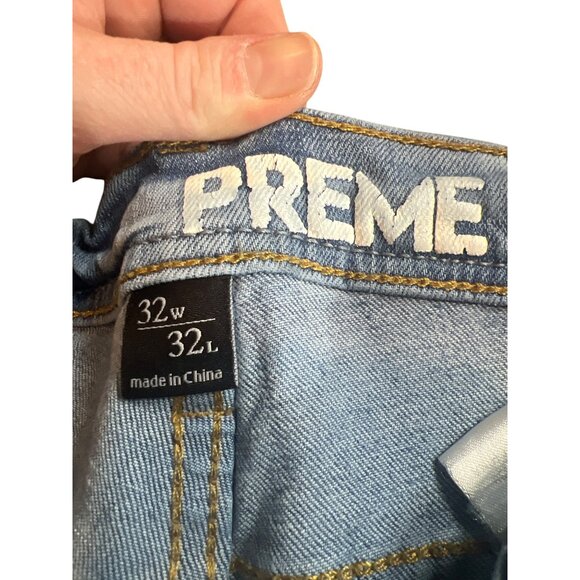 Stylish Blue Denim Jeans with Orange Accents - Picture 3 of 9